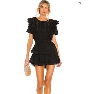 Loveshack Fancy Natasha Dress Black Size L